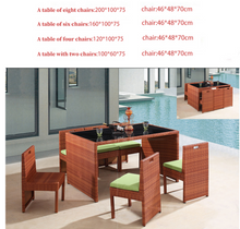 Load image into Gallery viewer, Luxury Plus Furniture - Minimalist Rattan 4 Chairs + Table (Balcony, Patio, Courtyard)
