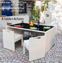 Load image into Gallery viewer, Luxury Plus Furniture - Minimalist Rattan 2 Chairs + Table (Balcony, Patio, Courtyard)
