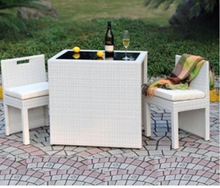 Load image into Gallery viewer, Luxury Plus Furniture - Minimalist Rattan 2 Chairs + Table (Balcony, Patio, Courtyard)
