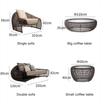 Load image into Gallery viewer, Luxury Plus Furniture - Nordic Rattan Designer Chairs + Coffee Table - Mix &amp; Match (Balcony, Patio, Courtyard)
