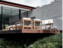 Load image into Gallery viewer, Luxury Plus Furniture - Nordic Rattan Teak Set 4 Piece Set - Mix &amp; Match (Balcony, Patio, Courtyard)
