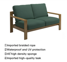 Load image into Gallery viewer, Luxury Plus Furniture - Nordic Rattan Teak Set 4 Piece Set - Mix &amp; Match (Balcony, Patio, Courtyard)
