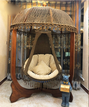 Load image into Gallery viewer, Luxury Plus Furniture - Nordic Rattan Designer Hanging Chair Stand Alone (Balcony, Patio, Courtyard)
