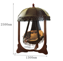 Load image into Gallery viewer, Luxury Plus Furniture - Nordic Rattan Designer Hanging Chair Stand Alone (Balcony, Patio, Courtyard)
