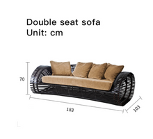Load image into Gallery viewer, Luxury Plus Furniture - Nordic Rattan Designer Chair + Coffee Table + Oval Seat - Mix &amp; Match (Balcony, Patio, Courtyard)
