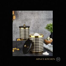 Load image into Gallery viewer, &quot;Arna Lia&quot; Royal Collection - Luxury Black and Gold - Storage 2 Jars/Containers
