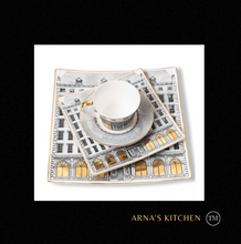 Load image into Gallery viewer, &quot;Arna Lisa&quot; Royal Collection - Luxury 24 Piece Bone China Dinnerware for 6 Gold/Silver
