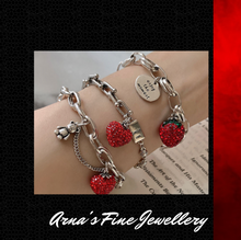 Load image into Gallery viewer, Strawberry Silver Bracelet - 3 Styles
