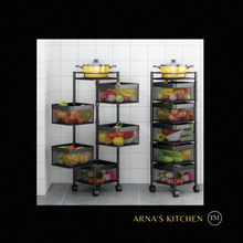 Load image into Gallery viewer, Versatile Storage Set on Casters -  Multi-layer Baskets Kitchen/Bedroom/Bathroom/Sewing Room/Toys
