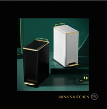 Load image into Gallery viewer, &quot;Arna Royal Vintage Collection&quot;  Luxury Golden Range 10L Trash Rubbish Bin - Home or Business
