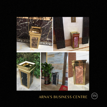 Load image into Gallery viewer, Arna Royal Vintage Collection&quot;  Luxury Golden Outside/Inside Large Trash Rubbish Bin - Home or Business
