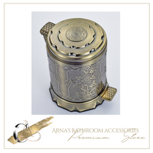 Load image into Gallery viewer, &quot;Arna Royal Vintage Collection&quot;  European Luxury Bronze Stainless Steel Trash Rubbish Bin
