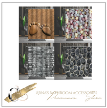 Load image into Gallery viewer, Stone Brick Shower/Bath Curtain Old-Fashioned Brick Wall Feet Pattern Cobblestone Decoration Bathtub Decoration Multiple Size
