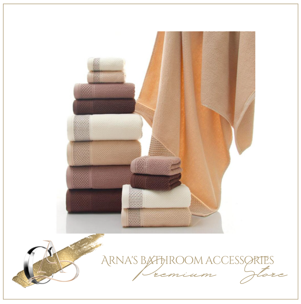 High-Grade - 100% Cotton Towels 3 Piece Luxury Hotel & Spa Quality Bath Towel Set