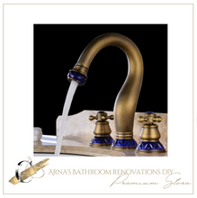 Load image into Gallery viewer, &quot;Arna&quot; Collection - Bathroom Basin Faucet Antique Brass Sink Mixer Tap
