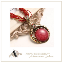Load image into Gallery viewer, Vintage Ethnic Retro Bohemia Style Multilayer Beads Chain Stone Pendant Necklace
