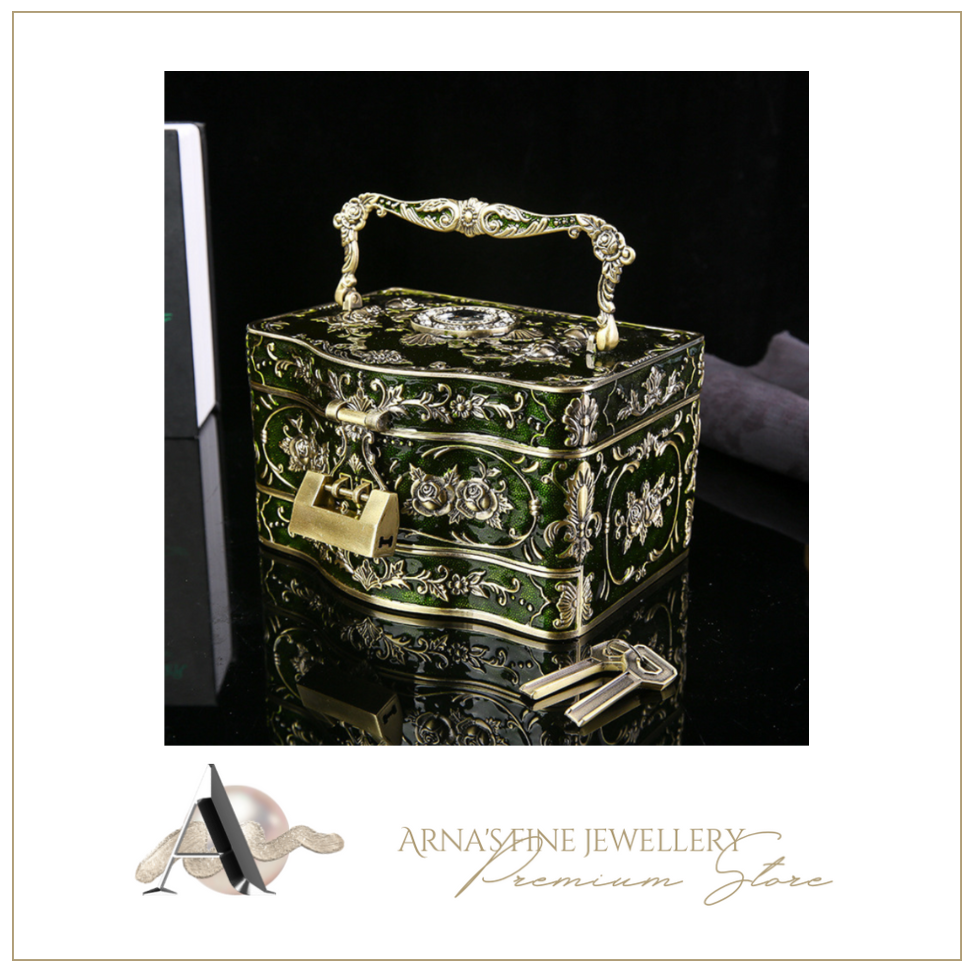 Arna's Luxury Jewellery Box Mirrored with 3 Layers (4 Colours)