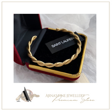 Load image into Gallery viewer, Women&#39;s Designer Gold Bangle + Gift Box

