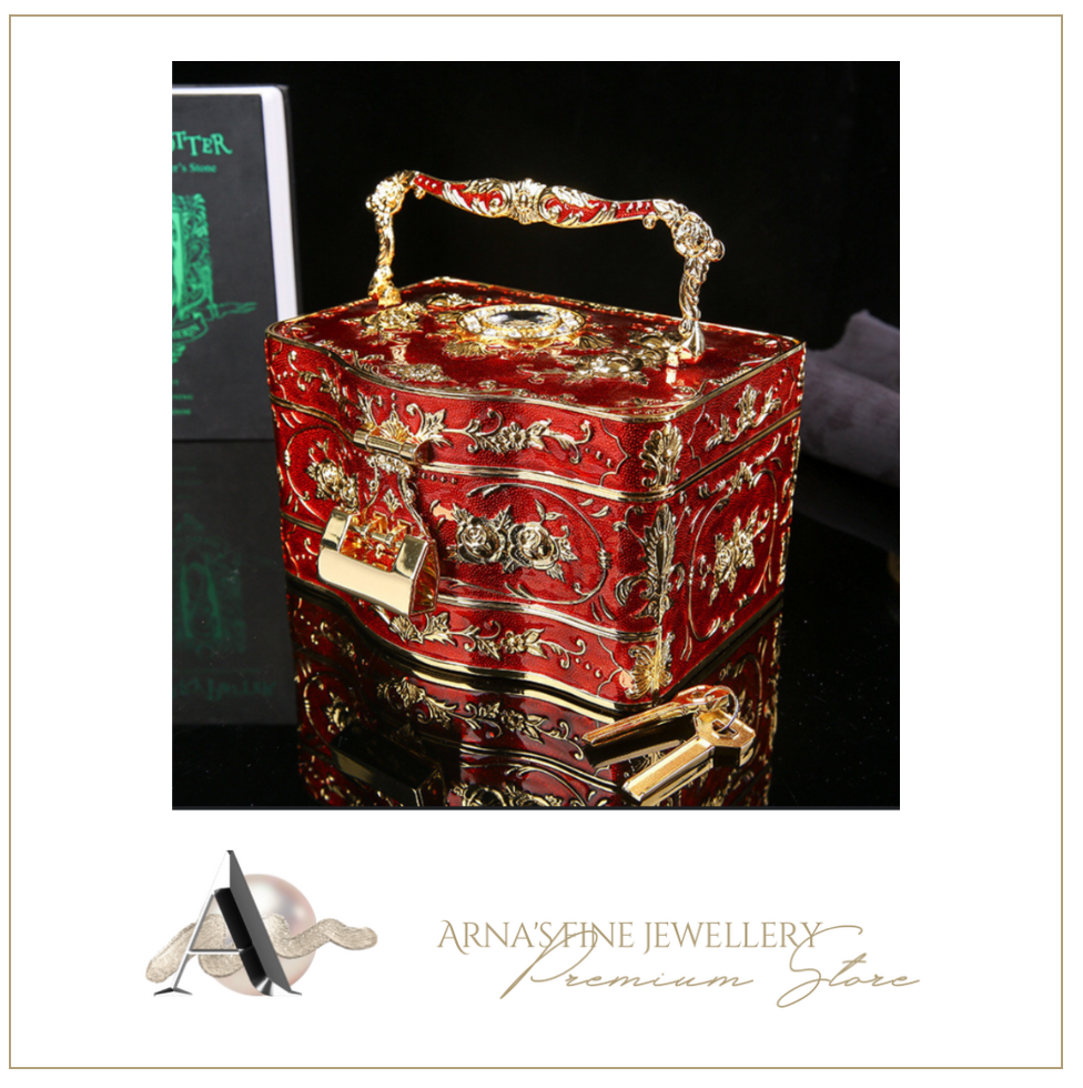 Arna's Luxury Jewellery Box Mirrored with 3 Layers (4 Colours)