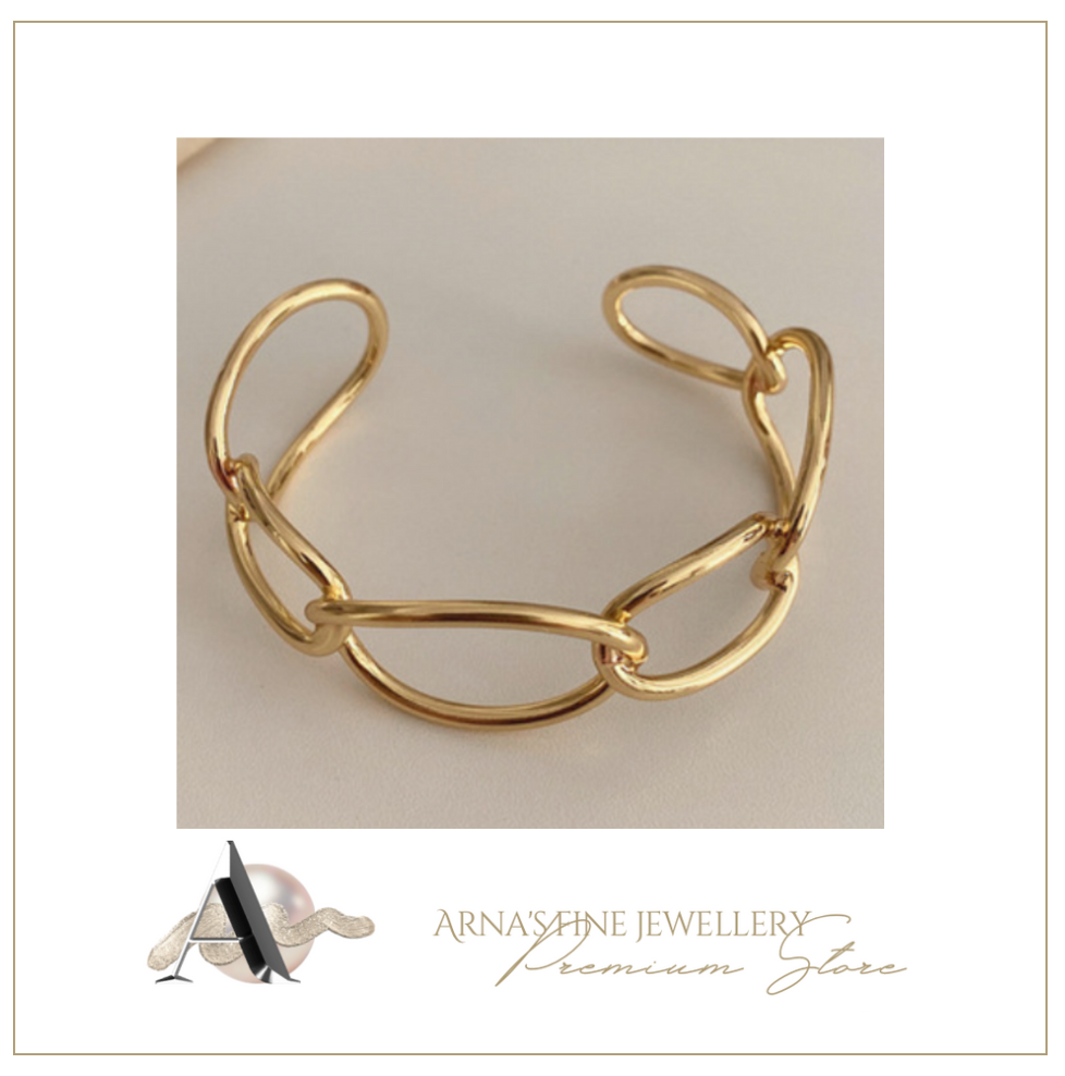 Women's Gold or Silver Chain Bangle