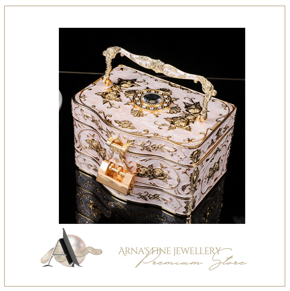 Arna's Luxury Jewellery Box Mirrored with 3 Layers (4 Colours)