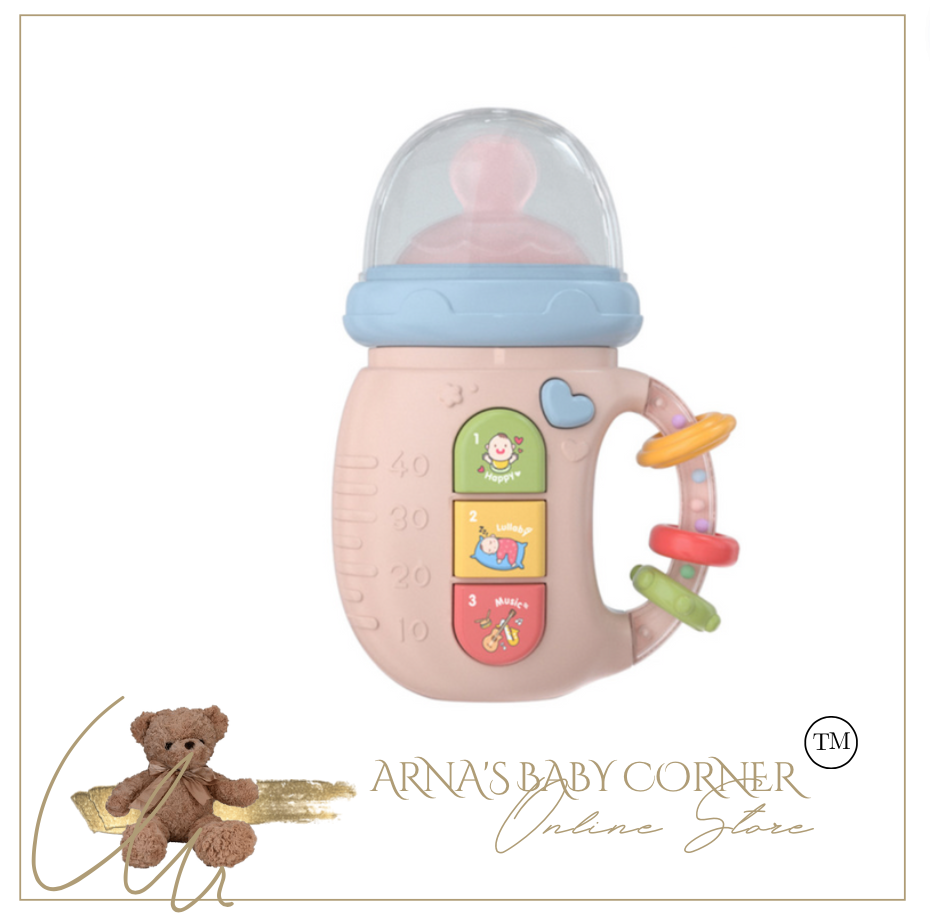 Musical Feeding Bottle Pacifier Teether Rattles Educational Music Toy