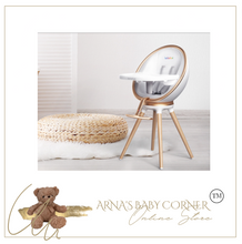 Load image into Gallery viewer, Designer Dining Chair High Chair 360 Degree Rotary Multifunctional - Gold or Silver Leather Wood
