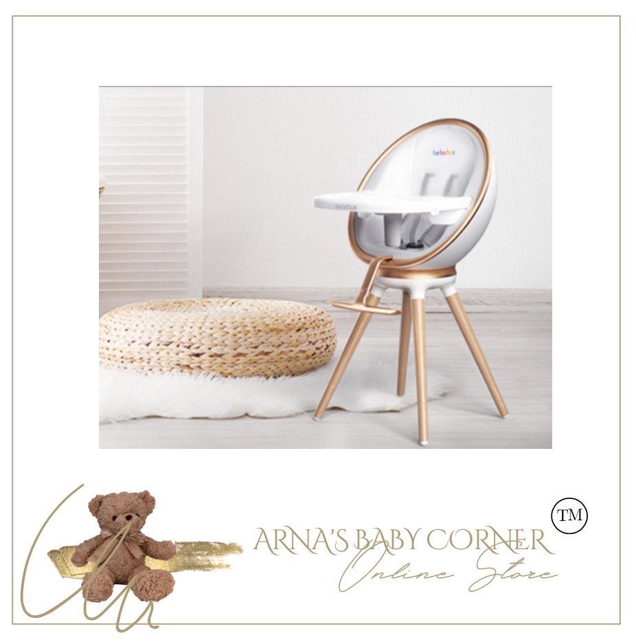 Designer Dining Chair High Chair 360 Degree Rotary Multifunctional - Gold or Silver Leather Wood