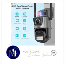 Load image into Gallery viewer, 8MP 4K Wifi Camera Dual Lens Security Protection Waterproof Security CCTV Video Surveillance Camera Light Alarm IP Camera
