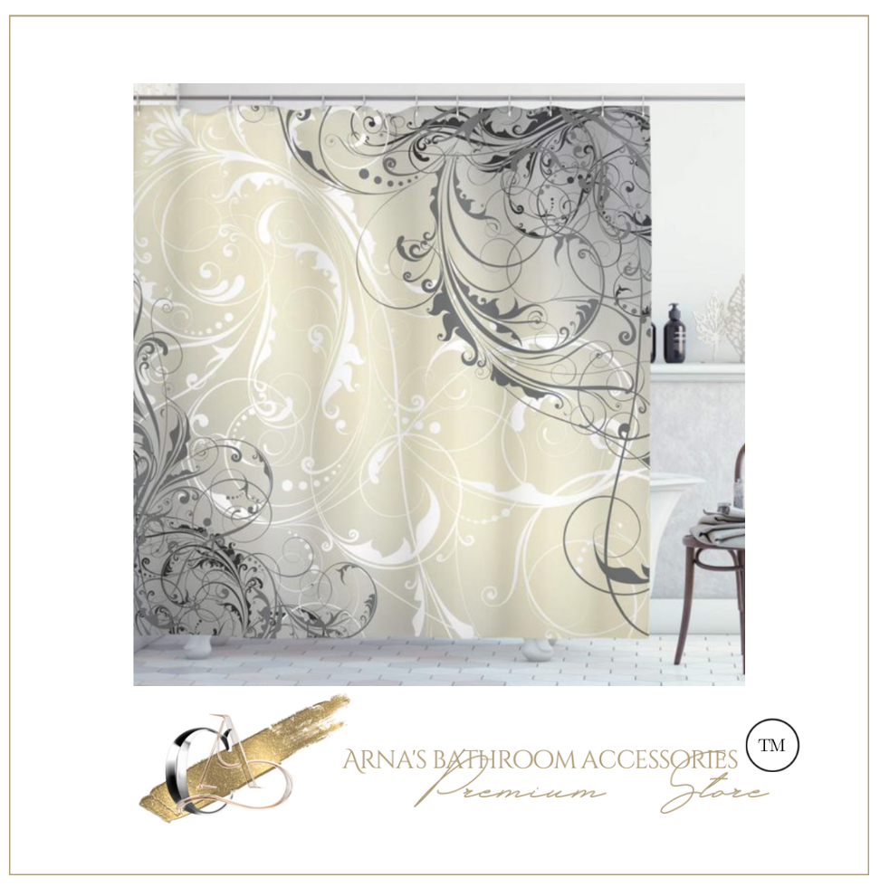 Luxury Shower Curtain Waterproof Bath Curtain Washable Cloth