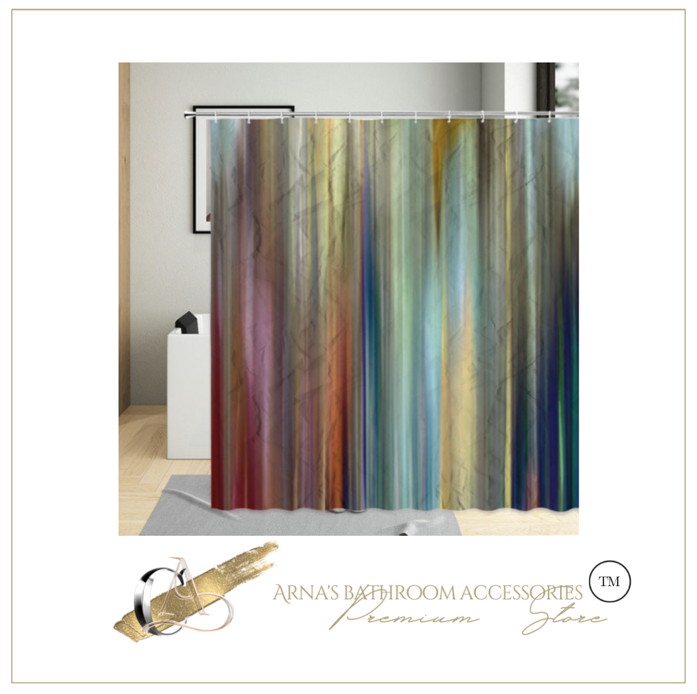 Luxury Shower Curtain Waterproof Bath Curtain Washable Cloth
