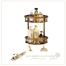 Load image into Gallery viewer, &quot;Arna&quot; Bathroom Shelf Aluminium Antique Carved
