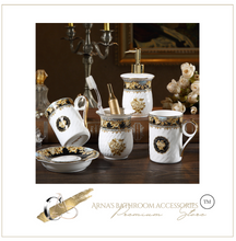 Load image into Gallery viewer, &quot;Arna Lisa&quot; Royal Collection - Luxury Ceramic 5 Piece Bathroom Set
