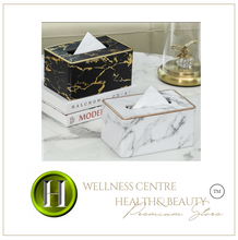 Load image into Gallery viewer, &quot;Arna Lisa&quot; Collection - Leather Tissue Box - Unique Stunning Marble Design
