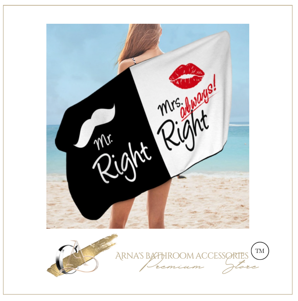 Arna's Towel Collection - Mr & Mrs Novelty (Nice Gift)