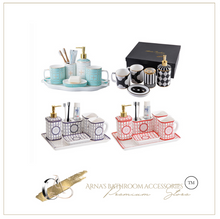 Load image into Gallery viewer, &quot;Arna Lisa&quot; Royal Collection - Luxury Ceramic 5 Piece Bathroom Set - Many Styles
