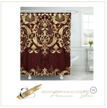 Load image into Gallery viewer, Luxury Golden Royal Shower Curtain Waterproof Bath Curtain Washable Cloth
