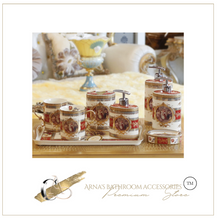 Load image into Gallery viewer, &quot;Arna Lisa&quot; Royal Collection - Luxury Bone China 8 Piece Bathroom Set - Gift Boxed
