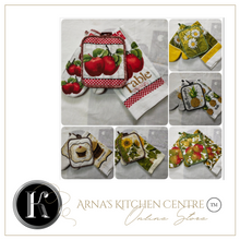Load image into Gallery viewer, Matching 3 Piece Oven Mitt, Tea Towel and Placemat Set - Many Styles
