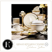 Load image into Gallery viewer, &quot;Arna Lisa&quot; Royal Collection - Luxury 58 Piece Bone China Dinnerware Gold

