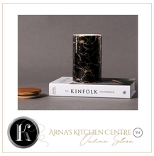 Load image into Gallery viewer, &quot;Arna Lisa&quot; Royal Collection - Black Marble Pattern Ceramics Storage Bottles Sealed Jars And Bamboo Lid Home Kitchen Storage Can Container
