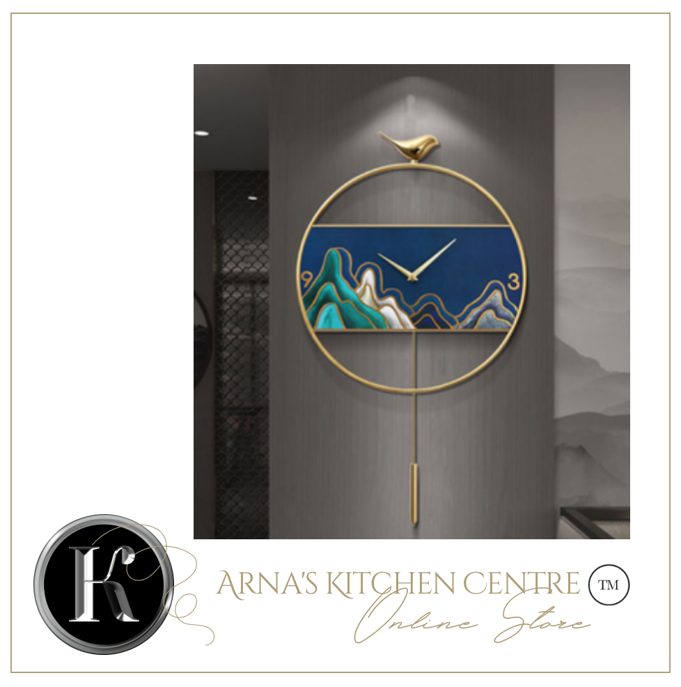 Luxury Clocks - Creativity Pure Copper Enamel Process Wall Clock Modern Design European Magpie Decorative Clocks Home Living Room Decoration