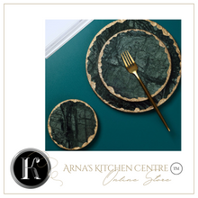 Load image into Gallery viewer, &quot;Arna Lisa&quot; 3 Piece Plate Set - Natural Marble Plates Creativity Gold Inlay Display Trays

