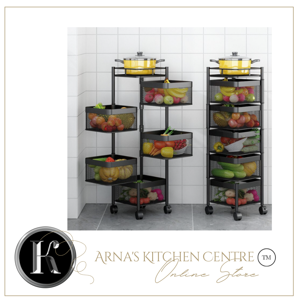 Versatile Storage Set on Casters -  Multi-layer Baskets Kitchen/Bedroom/Bathroom/Sewing Room/Toys
