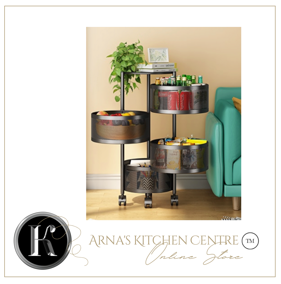 Versatile Storage Set on Casters -  Multi-layer Baskets Kitchen/Bedroom/Bathroom/Sewing Room/Toys