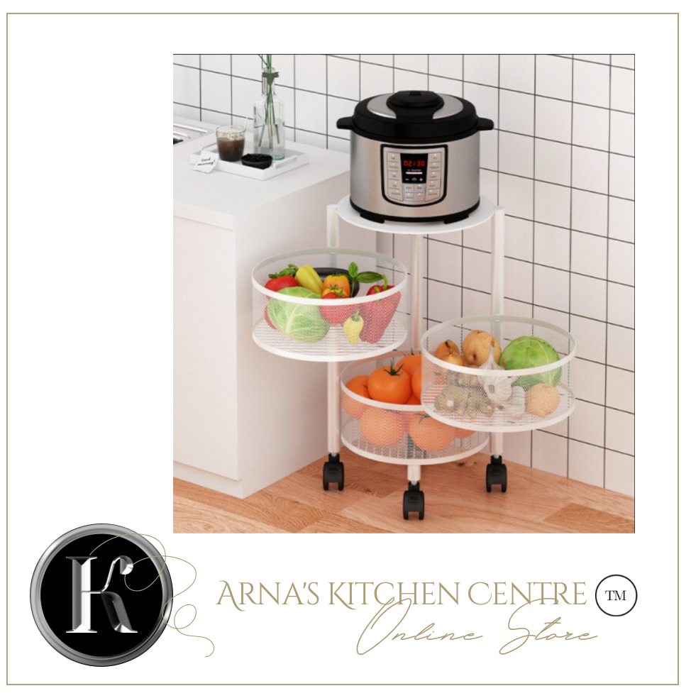 Versatile Storage Set on Casters -  Multi-layer Baskets Kitchen/Bedroom/Bathroom/Sewing Room/Toys