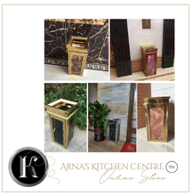 Load image into Gallery viewer, Arna Royal Vintage Collection&quot;  Luxury Golden Outside/Inside Large Trash Rubbish Bin - Home or Business
