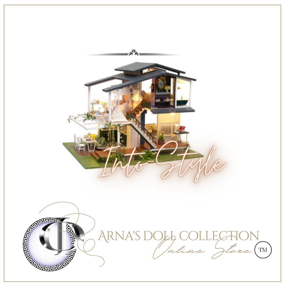 Architecture Series Building Blocks - French Boutique Big Doll House Furniture Miniature Building Kits DIY Dollhouse Kit Villa