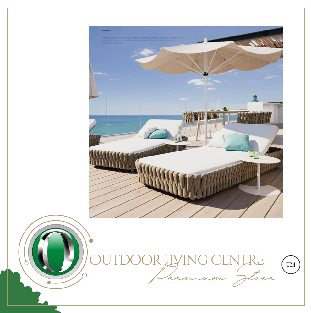 Luxury Plus Furniture - Sun Lounger Adjustable Rattan Bed