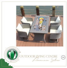 Load image into Gallery viewer, Luxury Plus Furniture -  Nordic Minimalist Tables And Chairs 1.5M x 4 Chairs (Balcony, Patio, Courtyard)
